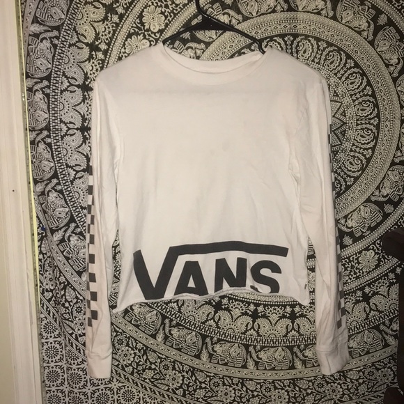 Vans Checkerboard Crop Long Sleve - Picture 2 of 4